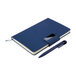 A5-Notizbuch rPU liniert & Kugelschreiber blaue Tinte erste Ansicht