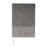 A5-Notizbuch mit Samteffekt im oberen Bereich, linierte Seiten farbe grau erste Ansicht