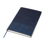 A5-Notizbuch mit Samteffekt im oberen Bereich, linierte Seiten erste Ansicht