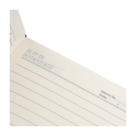 A5-Notizbuch mit Samteffekt im oberen Bereich, linierte Seiten neunte Ansicht