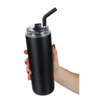 Trinkflasche aus Edelstahl mit zwei verschiedenen Verschlüssen, 500 ml