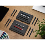 Kulli aus recyceltem Metall mit Clip und rundem Design schwarze Tinte Stimmungsbild
