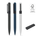 Kulli aus recyceltem Metall mit Clip und rundem Design schwarze Tinte Ansicht in vielen Farben