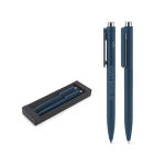 Kullis aus recyceltem Aluminium ohne Tinte und mit blauer Tinte Ansicht mit Druckbereich