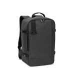 Rucksack aus recyceltem Polyester mit Airline-Maßen 14” farbe dunkelgrau