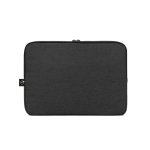 Laptop-Hülle aus hochdichtem recyceltem Polyester für 14” farbe dunkelgrau dritte Ansicht