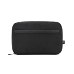 Organizer-Tasche für Technikzubehör aus recyceltem Polyester farbe schwarz zweite Ansicht