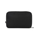 Organizer-Tasche für Technikzubehör aus recyceltem Polyester farbe schwarz dritte Ansicht