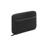 Organizer-Tasche für Technikzubehör aus recyceltem Polyester farbe schwarz