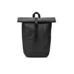 Rolltop-Reiserucksack aus wasserdichtem recyceltem Polyester 14” farbe schwarz zweite Ansicht