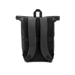 Rolltop-Reiserucksack aus wasserdichtem recyceltem Polyester 14” farbe schwarz dritte Ansicht