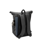 Rolltop-Reiserucksack aus wasserdichtem recyceltem Polyester 14” farbe schwarz neunte Ansicht
