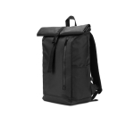 Rolltop-Reiserucksack aus wasserdichtem recyceltem Polyester 14” farbe schwarz zehnte Ansicht