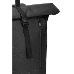 Rolltop-Reiserucksack aus wasserdichtem recyceltem Polyester 14” farbe schwarz
