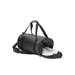 Sporttasche aus recyceltem Polyester 600D mit seitlichem Schuhfach farbe schwarz neunte Ansicht