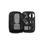 Organizer-Tasche aus recyceltem Polyester für Tech-Zubehör farbe blau achte Ansicht