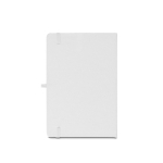 Eco-Notizbuch A5 aus recyceltem Polyester, Stifthalter, liniert farbe weiß dritte Ansicht
