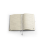 Eco-Notizbuch A5 aus recyceltem Polyester, Stifthalter, liniert farbe weiß vierte Ansicht