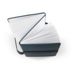 Notizblock aus recyceltem PU A5 mit liniertem und blanko Papier farbe blau siebte Ansicht