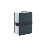 Notizblock aus recyceltem PU A5 mit liniertem und blanko Papier farbe blau neunte Ansicht