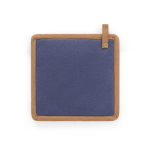 Pfannengriff aus Baumwoll-Canvas mit Aufhängehaken 275 g/m² farbe blau dritte Ansicht