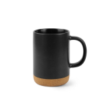 Keramiktasse mit abnehmbarer Korkbasis und matter Oberfläche 320 ml farbe schwarz zweite Ansicht