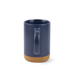 Keramiktasse mit abnehmbarer Korkbasis und matter Oberfläche 320 ml farbe marineblau dritte Ansicht