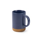 Keramiktasse mit abnehmbarer Korkbasis und matter Oberfläche 320 ml farbe marineblau