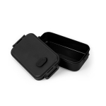 Lunchbox aus spülmaschinenfestem Kunststoff mit robuster Deckel 900 ml farbe schwarz vierte Ansicht