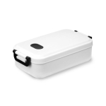 Lunchbox aus spülmaschinenfestem Kunststoff mit robuster Deckel 900 ml farbe weiß