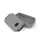 Lunchbox aus spülmaschinenfestem Kunststoff mit robuster Deckel 900 ml farbe grau vierte Ansicht