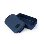 Lunchbox aus spülmaschinenfestem Kunststoff mit robuster Deckel 900 ml farbe marineblau vierte Ansicht