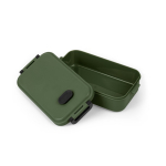 Lunchbox aus spülmaschinenfestem Kunststoff mit robuster Deckel 900 ml farbe militärgrün vierte Ansicht
