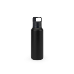 Thermoflasche aus recyceltem Stahl mit Vakuumisolierung 590 ml farbe schwarz