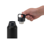 Thermoflasche aus recyceltem Stahl mit Vakuumisolierung 590 ml farbe schwarz neunte Ansicht