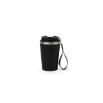 Reisebecher aus recyceltem Stahl mit Vakuumisolierung 460 ml farbe schwarz