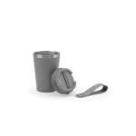 Reisebecher aus recyceltem Stahl mit Vakuumisolierung 460 ml farbe grau siebte Ansicht