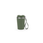 Reisebecher aus recyceltem Stahl mit Vakuumisolierung 460 ml farbe militärgrün