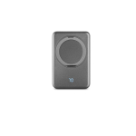 Ökologische externe Magnet-Powerbank mit Ringhalter 10000 mAh farbe dunkelgrau dritte Ansicht