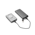 Ökologische externe Magnet-Powerbank mit Ringhalter 10000 mAh farbe dunkelgrau neunte Ansicht