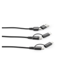 6-in-1-USB-Kabel Alu & rPET, ultraschnell, vielseitig farbe schwarz dritte Ansicht