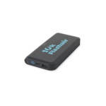 Öko-Powerbank 10000 mAh, 15 W, Premium-Design farbe schwarz Ansicht mit Logo 1