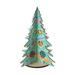 Klappbarer FSC™-Holz-Weihnachtsbaum zum Ausmalen farbe natürliche farbe siebte Ansicht