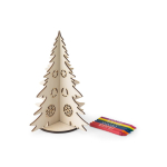 Klappbarer FSC™-Holz-Weihnachtsbaum zum Ausmalen farbe natürliche farbe