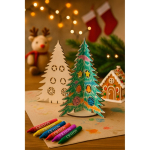 Klappbarer FSC™-Holz-Weihnachtsbaum zum Ausmalen Stimmungsbild