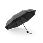 Faltbarer Regenschirm 3-teilig aus rPET mit Fiberglasstreben Ø98 farbe schwarz