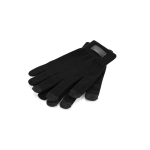 Handschuhe aus recyceltem Polyester rPET mit Touchscreen-Spitzen farbe schwarz