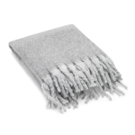 Decke aus recyceltem Polyester mit weicher Mohair-Haptik 300 g/m² farbe grau