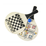 Set mit 2 Holzschlägern und Ball, Spiele auf den Schlägern aufgedruckt erste Ansicht