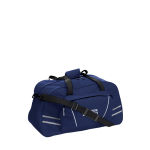 Sporttasche aus Polyester mit Fronttasche und Reißverschluss farbe blau Ansicht mit Druckbereich